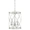 Westinghouse Chandelier 40W 3-Light Isadora, Brushed Nickel Lattice Weave Cage 6303800 - alternate 1